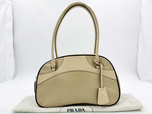 PRADA Prada Bowling Bag Leather Handbag