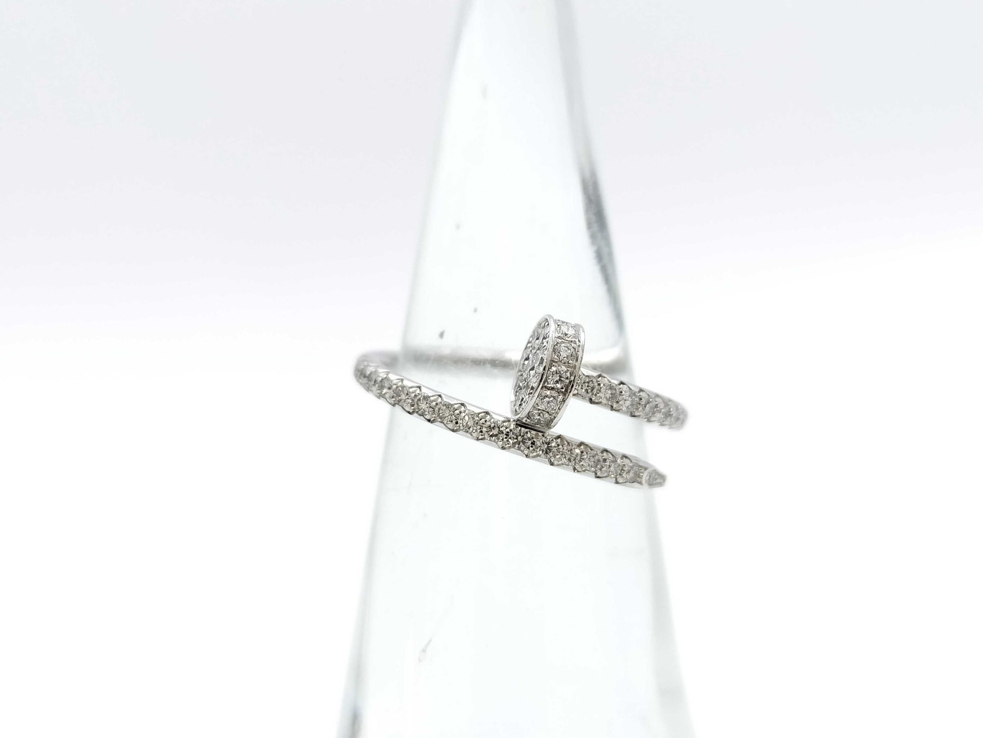 Cartier Juste un Clou Small #50 Diamond WG Au750 3.0g Ring 
