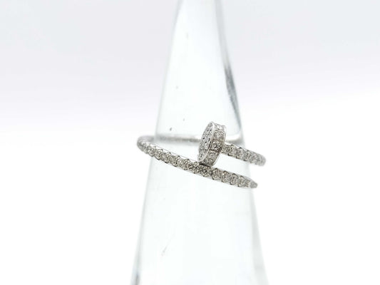 Cartier Juste un Clou Small #50 Diamond WG Au750 3.0g Ring 