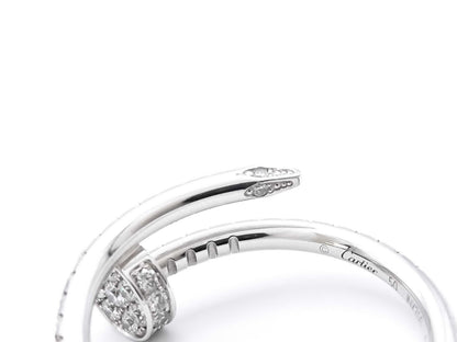 Cartier Juste un Clou Small #50 Diamond WG Au750 3.0g Ring 