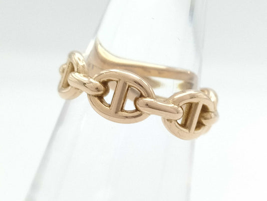 HERMES Chaine d'Ancre Enchaine #49 PG Au750 4.0g Ring 