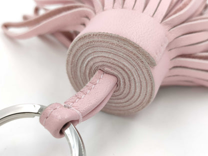 HERMES Carmen Key Ring Pink W Engraved Key Case/Key Holder