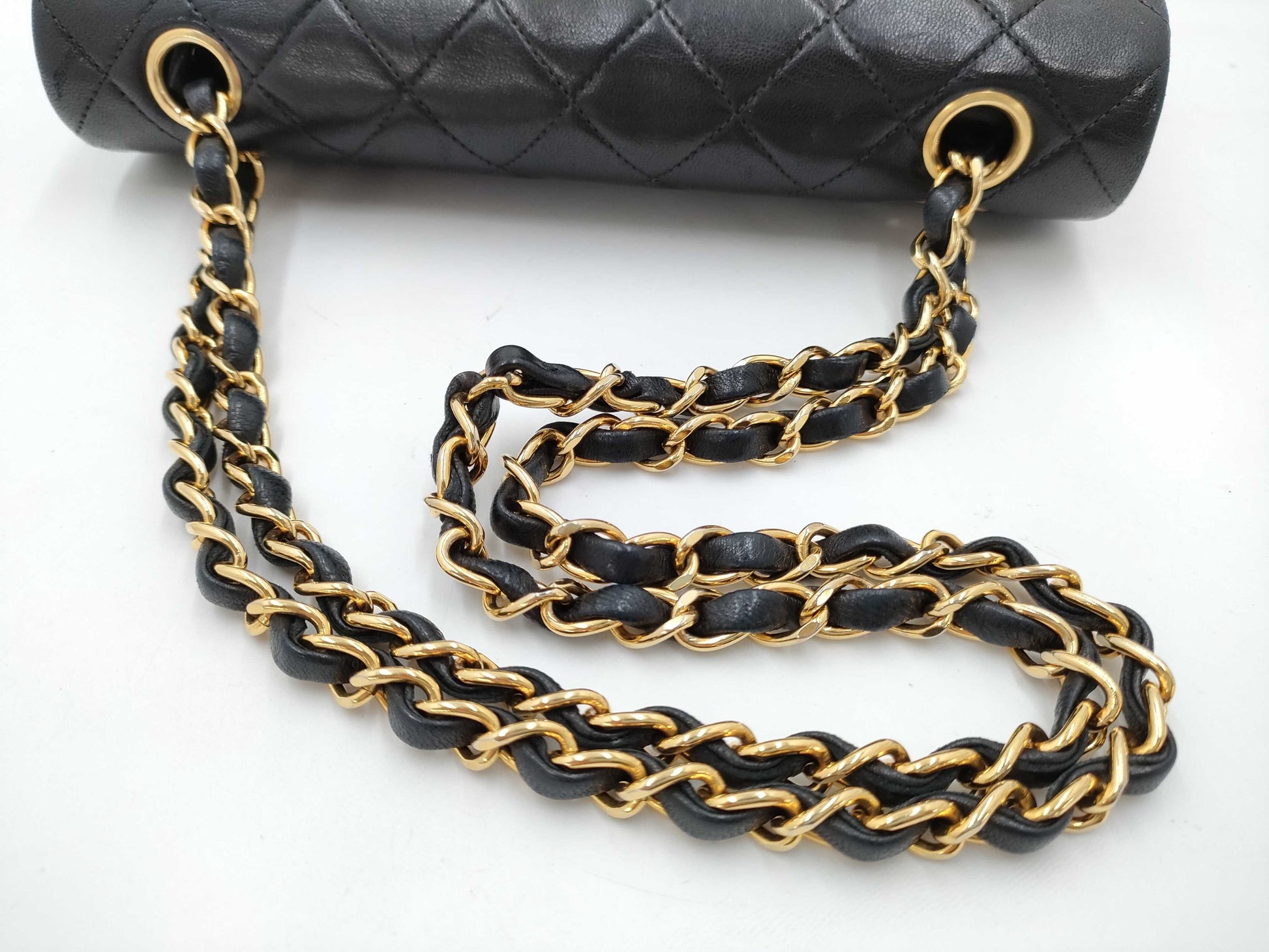CHANEL Matelasse 23 Lambskin Double Flap/Chain Shoulder Bag