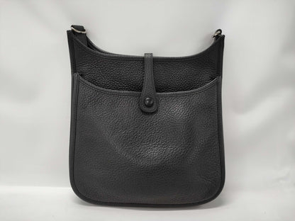 HERMES Evelyne III PM Taurillon Black Shoulder Bag with L Stamp
