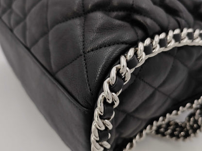 CHANEL Lambskin Round Chain Shoulder Bag