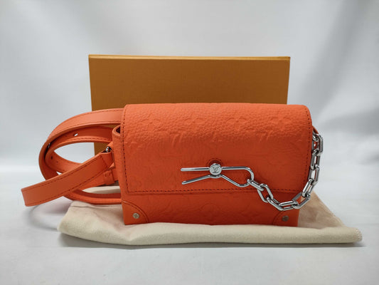 LOUIS VUITTON Steamer Wearable Wallet in Taurillon Leather in Volcano Orange, M82916 Shoulder Bag