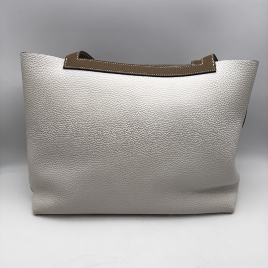 HERMES Cabaseri Color Name/New White Etoupe W31 Box Bag Tag Tote Bag