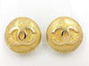 CHANEL Coco Mark Chanel Earrings Coco Mark Round 23 Gold GD GP Gold Plated Earrings