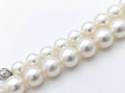TASAKI Pearl Necklace, 5.2mm-8.5mm Diameter, 0.62ct, 18K White Gold, 61.1g 