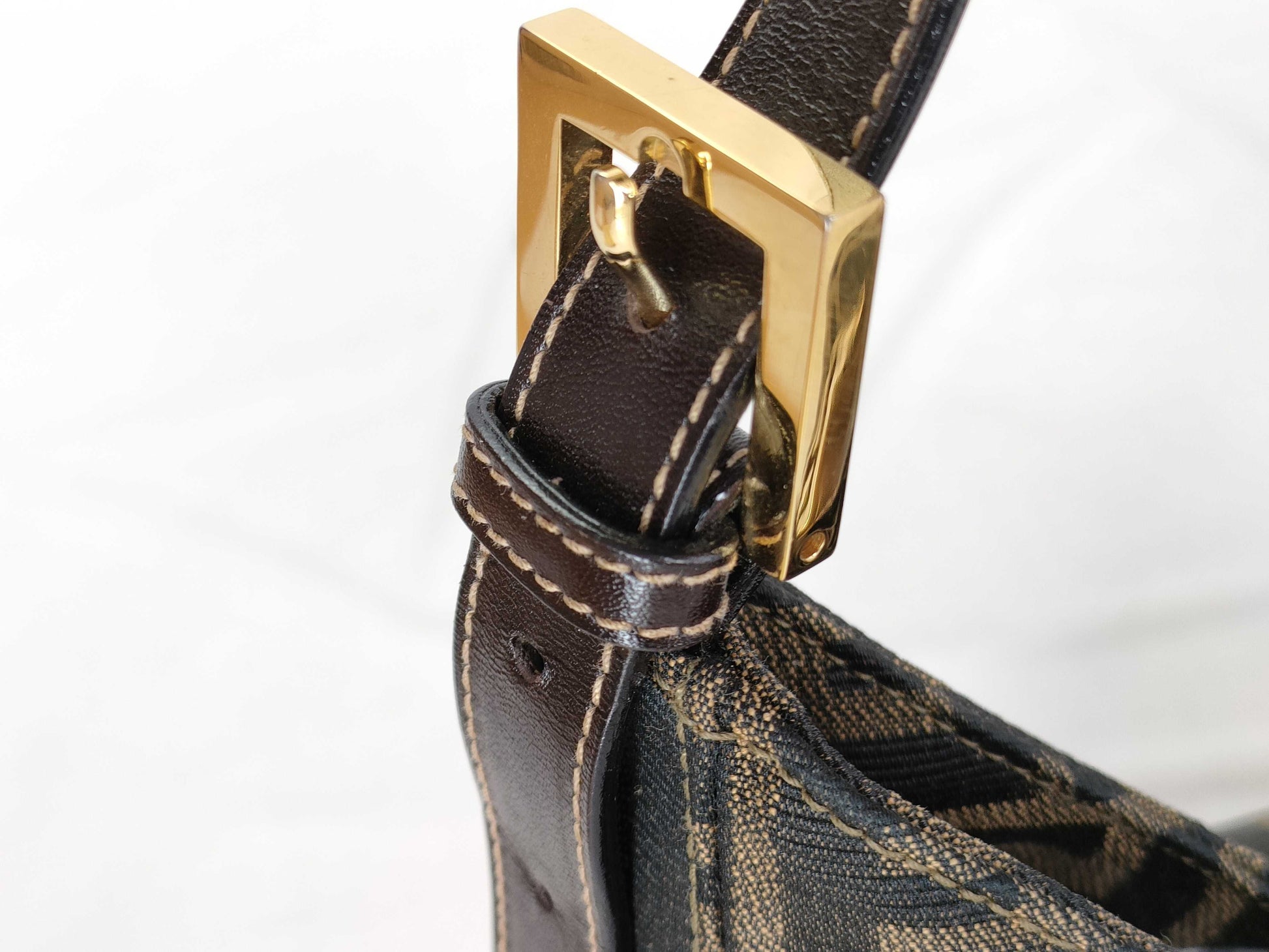 FENDI Zucca Mamma Bucket Handbag