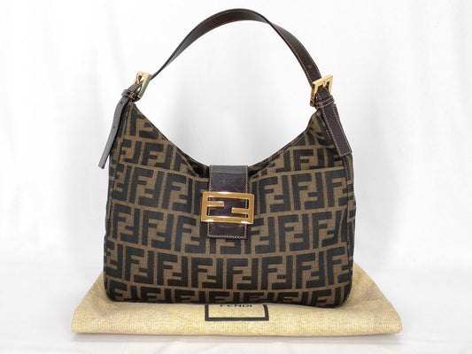 FENDI Zucca Mamma Bucket Handbag