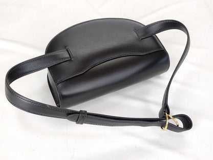 HERMES Black Box Calf Waist Bag with 〇Y Stamp