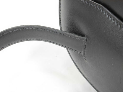 HERMES Black Box Calf Waist Bag with 〇Y Stamp