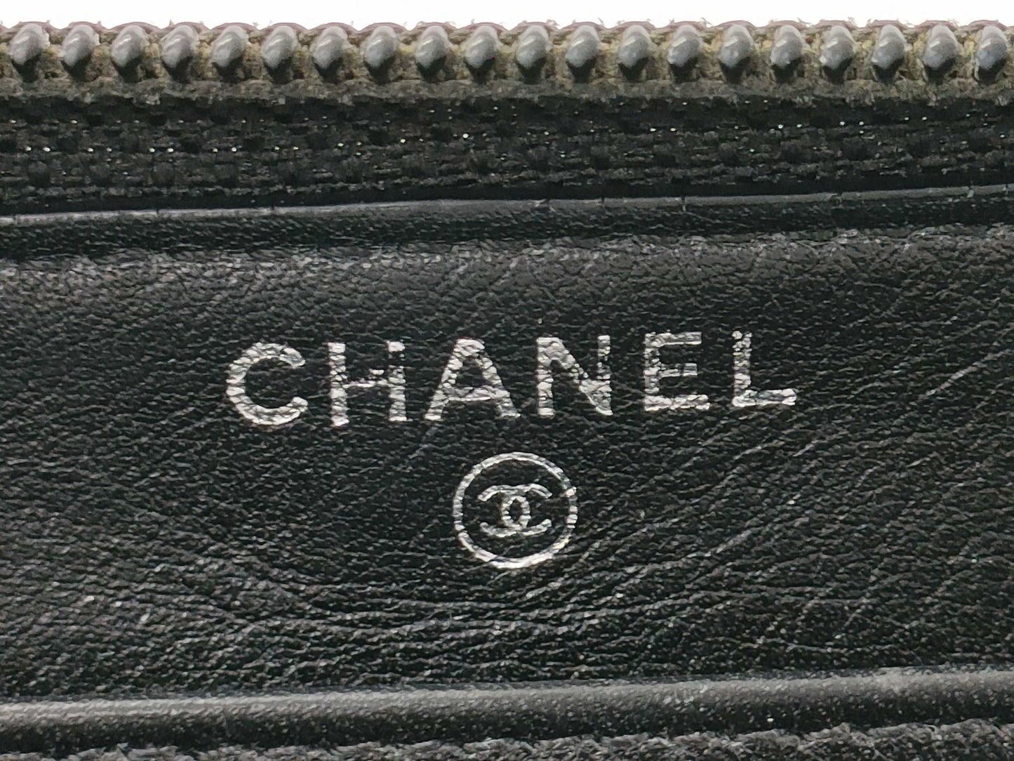 CHANEL Caviar Leather Long Wallet with Stickers and Cards