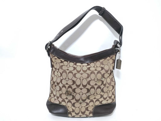 COACH Signature Branded Shoulder Bag