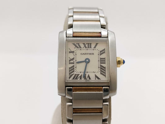 Cartier Tank Française SM W51007Q4 2300 CC525368 Quartz Women's Watch