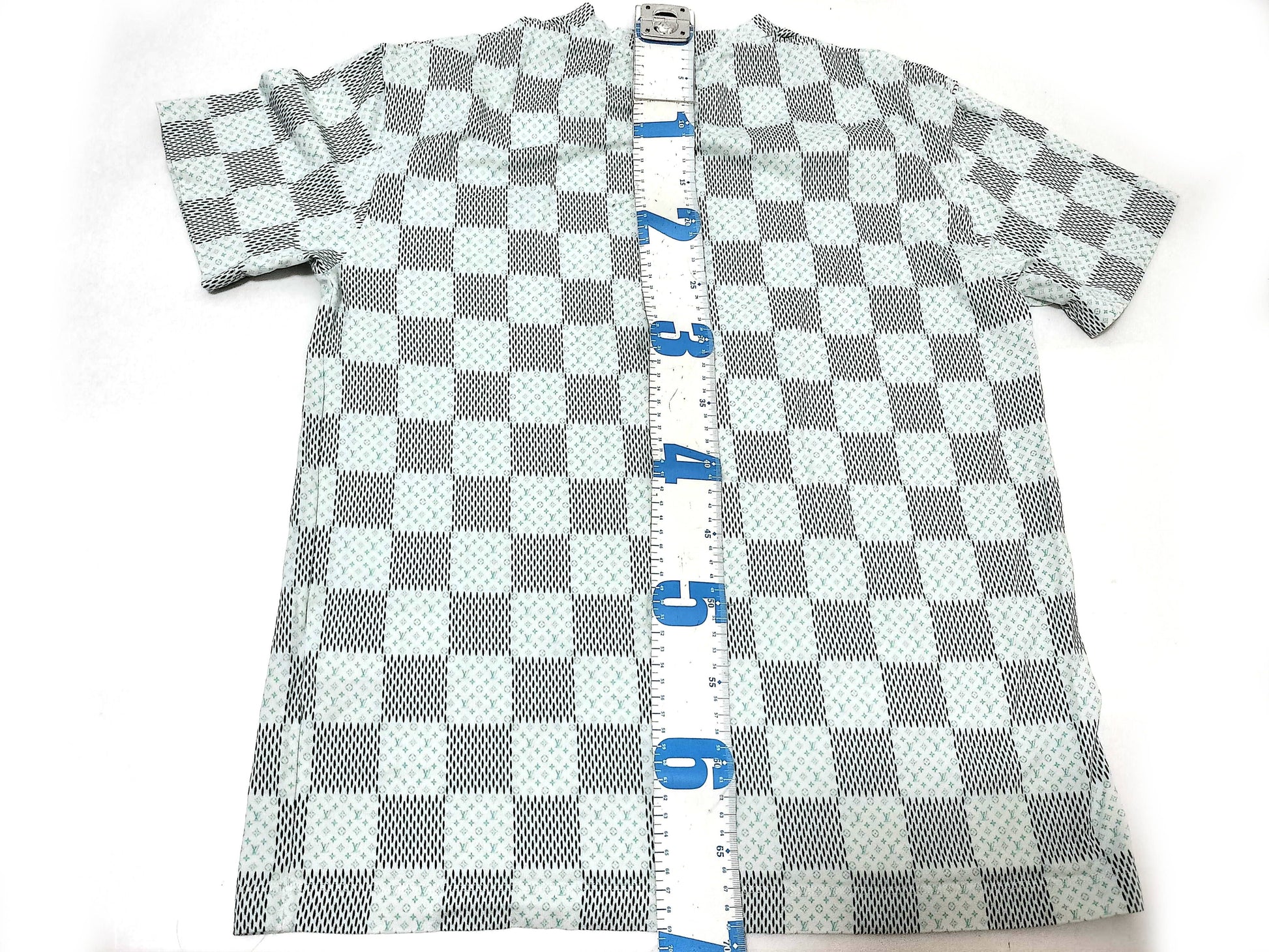 LOUIS VUITTON Louis Vuitton T-shirt Damier Monogram Embroidered Logo RM242MM M T-shirt
