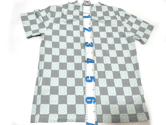 LOUIS VUITTON Louis Vuitton T-shirt Damier Monogram Embroidered Logo RM242MM M T-shirt