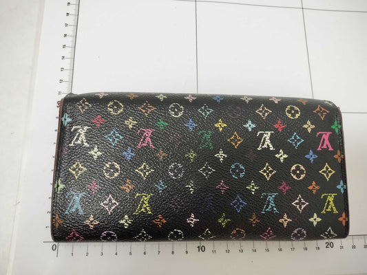 LOUIS VUITTON LOUIS VUITTON Monogram Multicolore Louis Vuitton Long Wallet Monogram Multicolore Black Wallet