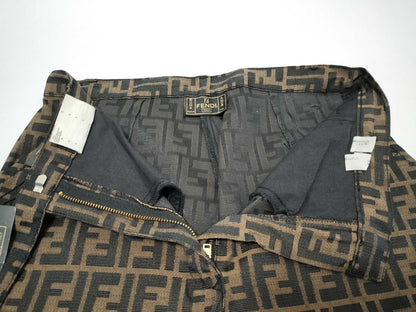 FENDI Zucca print pants, size 42, with tags.