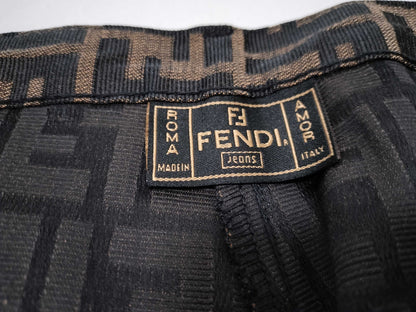 FENDI Zucca print pants, size 42, with tags.