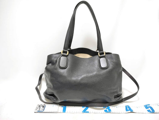 Gucci Tote Bag Shoulder Bag 2-Way Interlocking Soho Black Tote Bag