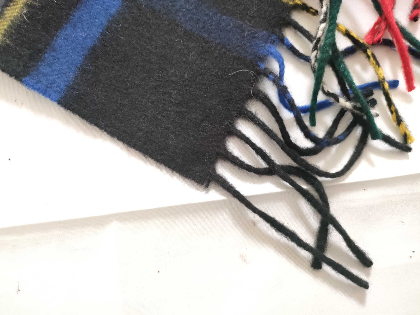Johnstons Large Cashmere Scarf, Check Pattern, Multicolor, Approx. 71cm x 206cm