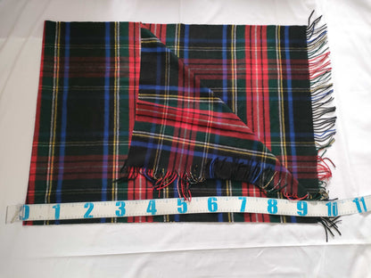 Johnstons Large Cashmere Scarf, Check Pattern, Multicolor, Approx. 71cm x 206cm