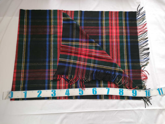 Johnstons Large Cashmere Scarf, Check Pattern, Multicolor, Approx. 71cm x 206cm