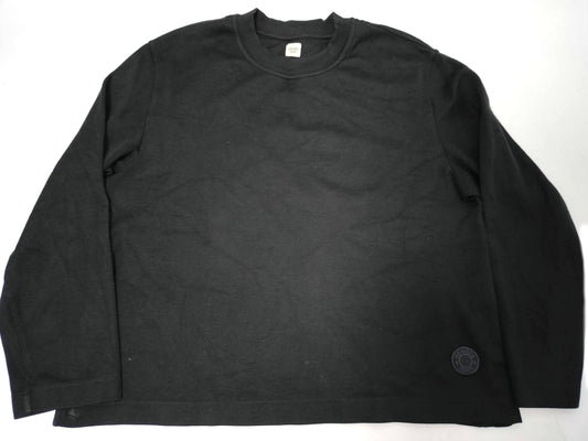 HERMES Serie Long T-Shirt with Patch, Black, Size 34, Tops