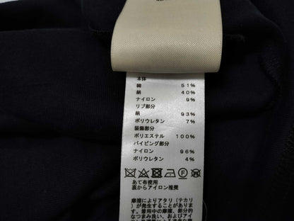 HERMES Serie Long T-Shirt with Patch, Black, Size 34, Tops