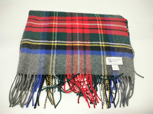 Johnstons Large Check Cashmere Scarf, Multicolor, Approx. 73 x 204cm