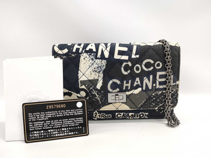 CHANEL Matelasse Chain Wallet, Navy, Silver Hardware, 29 Series