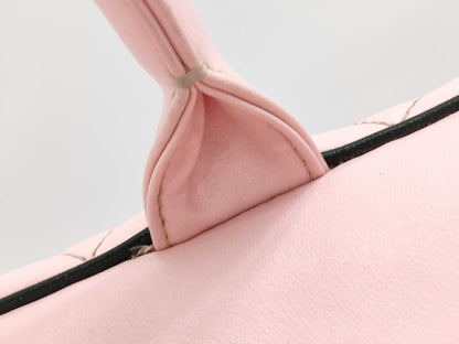 CHANEL Matelasse Boston Bag Pink x Black
