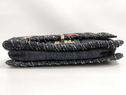 CHANEL Night Flight Indigo Denim Chain Shoulder Bag, 10 Series