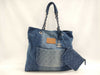CHANEL Denim Blue Chain Shoulder Tote Bag, No. 27