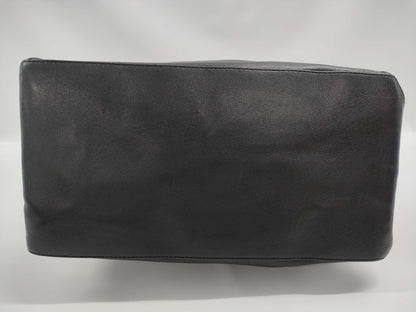 CHANEL Leather Tote Bag Black 12 Series