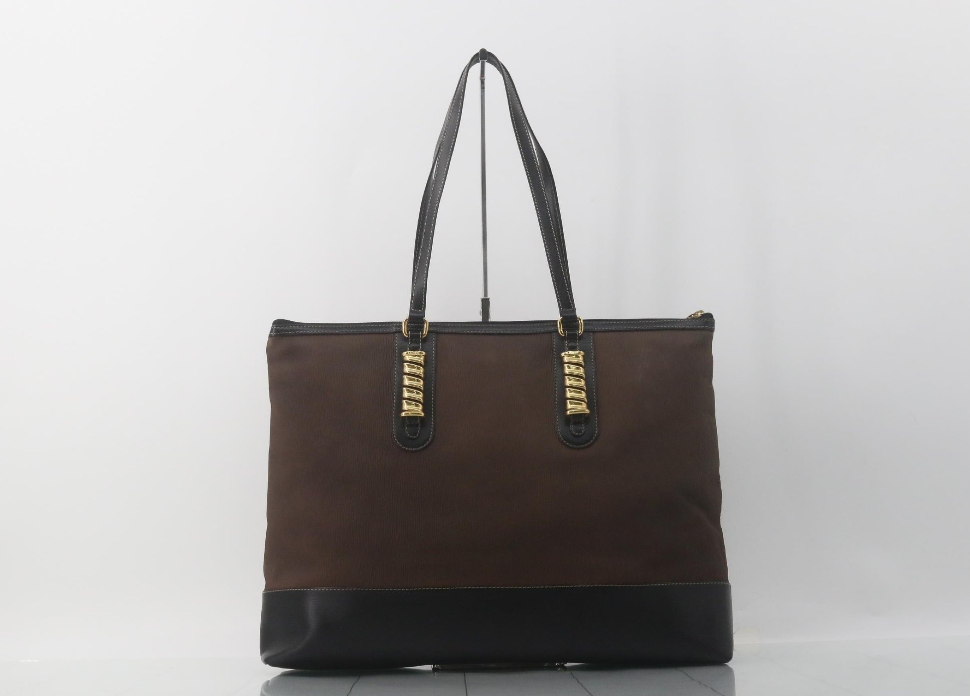 LOEWE Velázquez Tote Bag Leather Brown Black Tote Bag