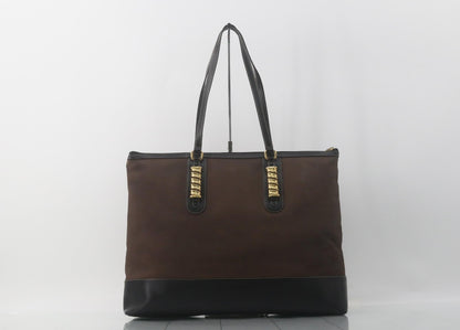 LOEWE Velázquez Tote Bag Leather Brown Black Tote Bag