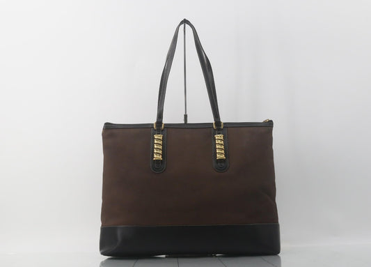 LOEWE Velázquez Tote Bag Leather Brown Black Tote Bag