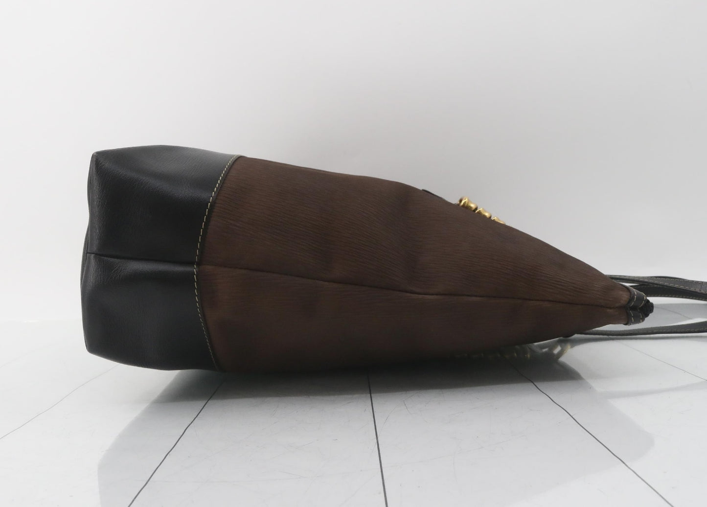 LOEWE Velázquez Tote Bag Leather Brown Black Tote Bag