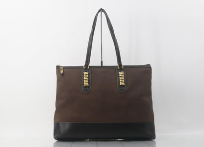 LOEWE Velázquez Tote Bag Leather Brown Black Tote Bag