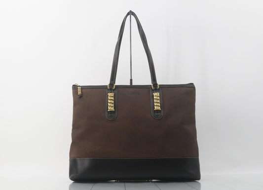 LOEWE Velázquez Tote Bag Leather Brown Black Tote Bag