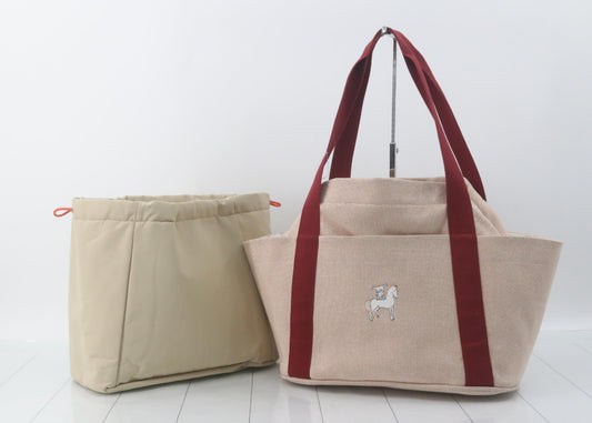 HERMES Mother's Bag Canvas Tote Bag