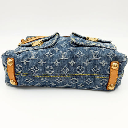 LOUIS VUITTON Monogram Denim Baggy PM M95049 Handbag with Dust Bag Included Shoulder Bag