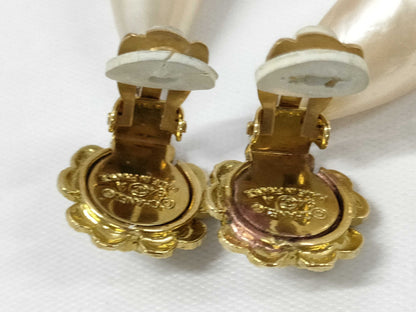 CHANEL 94A Chanel Earrings Pearl Camellia Earrings