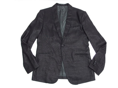 EMPORIO ARMANI EMPORIO ARMANI EMPORIO ARMANI BLUE LINE Tailored Jacket, Linen, Black, Men's, Size 50