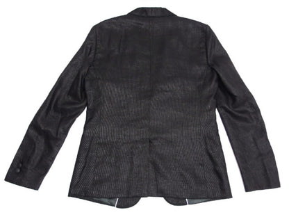EMPORIO ARMANI EMPORIO ARMANI EMPORIO ARMANI BLUE LINE Tailored Jacket, Linen, Black, Men's, Size 50