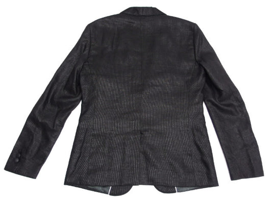 EMPORIO ARMANI EMPORIO ARMANI EMPORIO ARMANI BLUE LINE Tailored Jacket, Linen, Black, Men's, Size 50