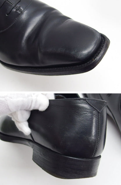 GUCCI Leather Lace-Up Business Shoes Loafers Black Men's Size 42